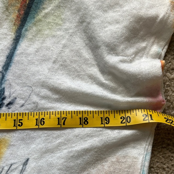 Jess & Jane Abstract Floral Print Blouse Asymmetrical Lightweight Artsy Large - Picture 5 of 11